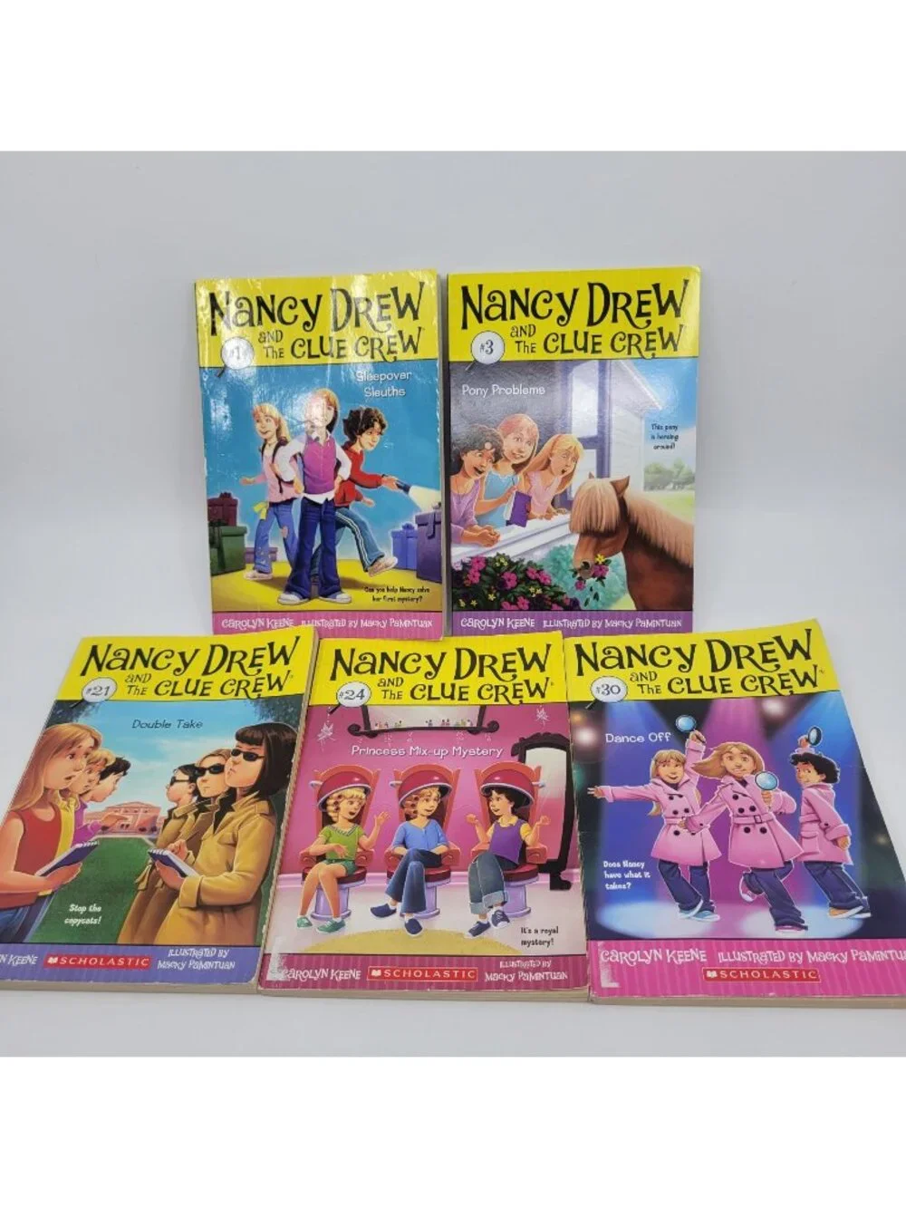 NANCY DREW & THE CLUE CREW Lot of Chapter Books by Carolyn Keene - CB023